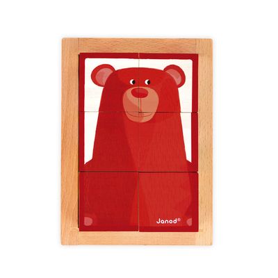 Blokkenpuzzel - Bosdieren (6 pcs)