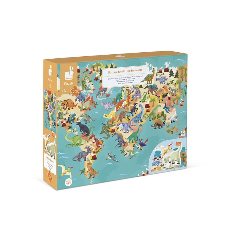 Educatieve puzzel - de Dinosaurussen (200 pcs)