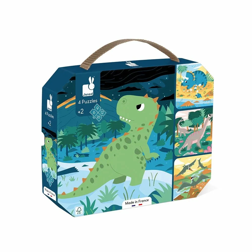 Puzzelkoffer - Dinosaurussen (6-9-12-16 pcs)