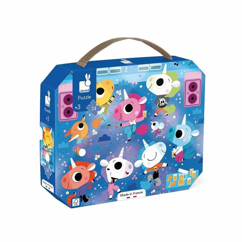 Puzzelkoffer - Unicorns Rock Concert (24 pcs)