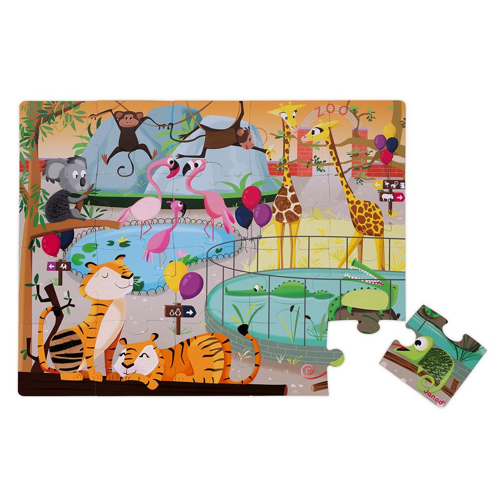 Voelpuzzel - een dag in de Dierentuin (20 pcs)