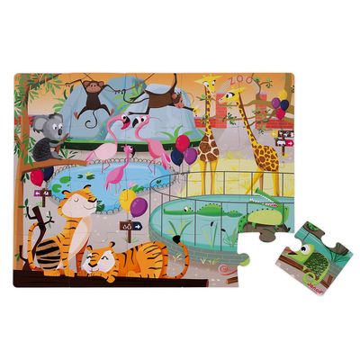 Voelpuzzel - een dag in de Dierentuin (20 pcs)