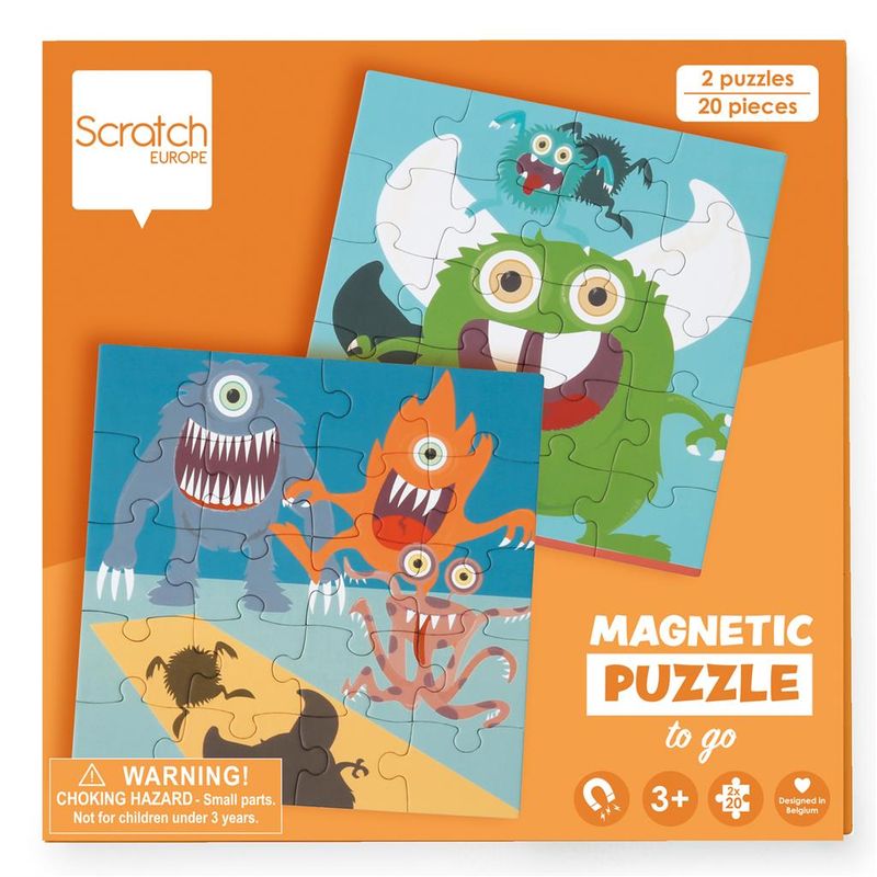 Scratch - Magnetisch Puzzelboek: Monster