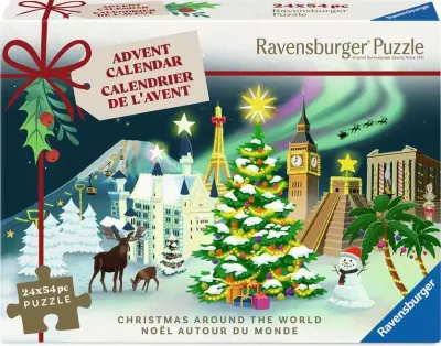 Puzzel Adventskalender - Christmas Around the World (24 x 54 pcs)