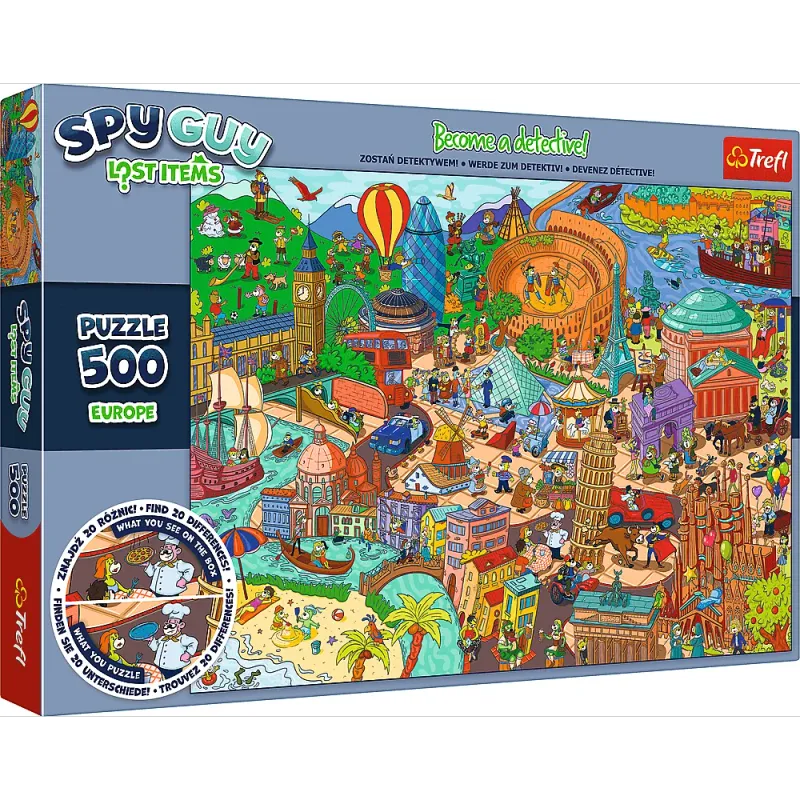 Puzzel - Spy Guy Lost Items: Europe (500 pcs)
