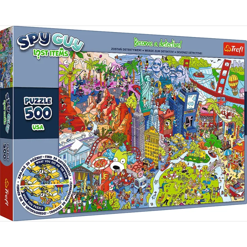 Puzzel - Spy Guy Lost Items: USA (500 pcs)