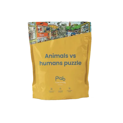Puzzle in a Bag - Animals vs Humans (1000 pcs)