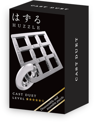 Huzzle Mini Cast Puzzle - Duet***** (silver)