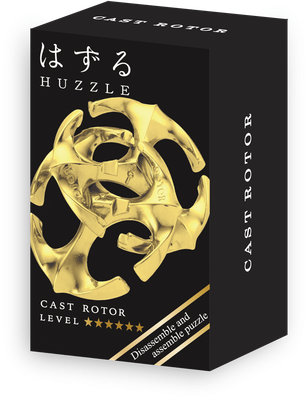 Huzzle Mini Cast Puzzle - Rotor****** (gold)