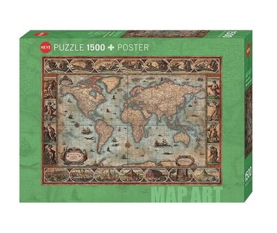 Puzzel - Willem Blaeu World (1500 pcs)