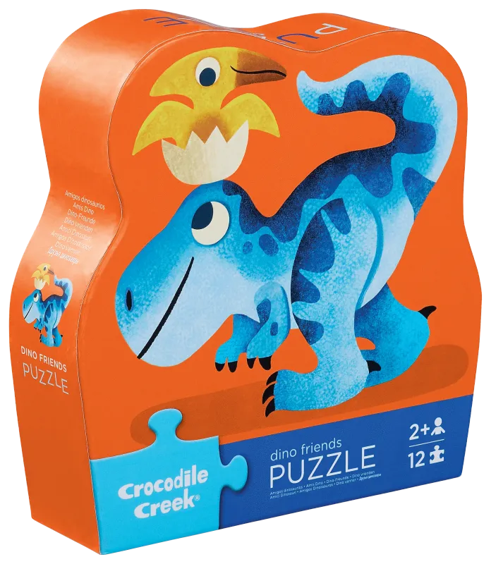 Shaped box puzzles - Dinovrienden (12 pcs)