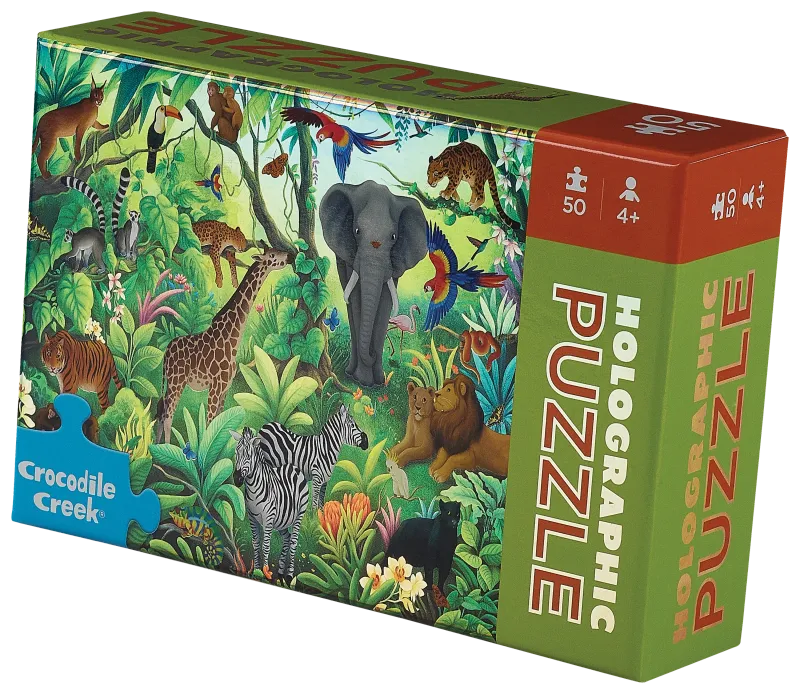 Holographic foil puzzles - Jungleparadijs (50 pcs)