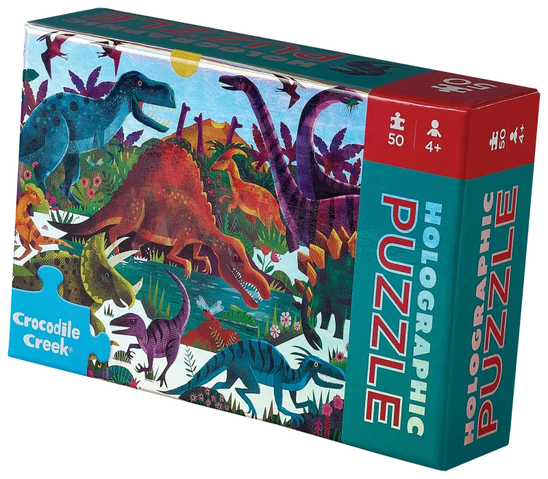 Holographic foil puzzles - Dinosaurussen (50 pcs)