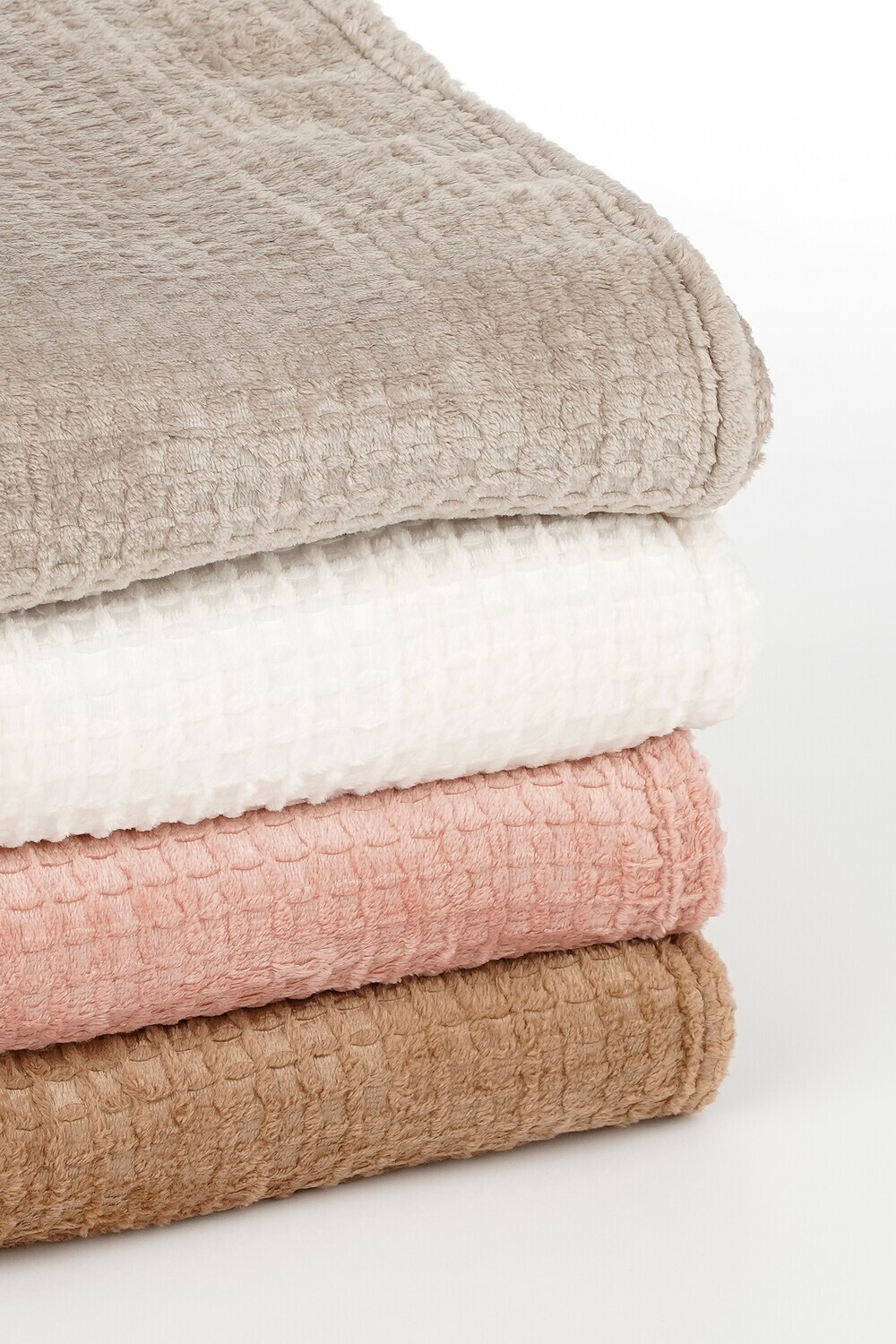Fleece plaid Joanne - wit