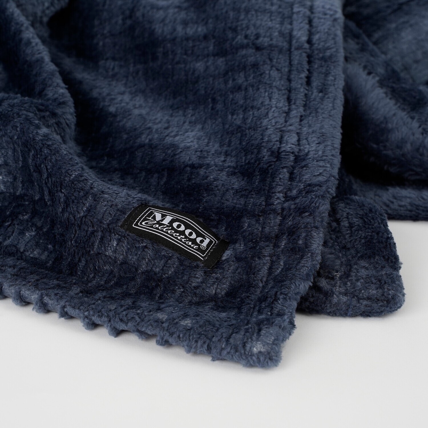 Feece plaid Joanne - donkerblauw