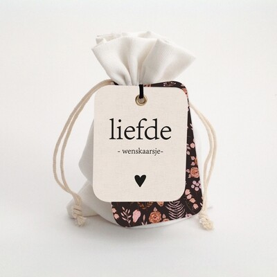 Wenskaarsje &#39;Liefde&#39;
