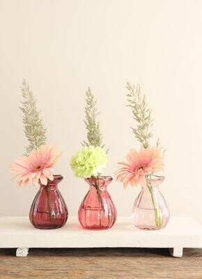 Vaasjes Fleur roze - set van 3