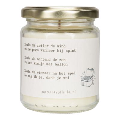 Geurkaars in potje - Dankjewel