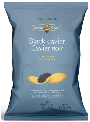 Black caviar chips