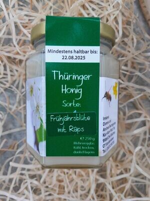 Thüringer Honig - Frühjahrsblüte mit Raps - 250 g
