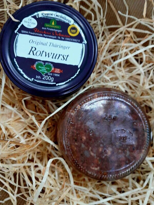 Original Thüringer Rotwurst 200g Glas Original Thüringer Rotwurst 200g Glas