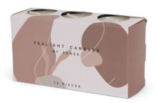 Theelichtjes in taupe box