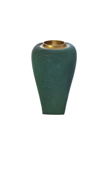 TURQUOISE BEADED VASE