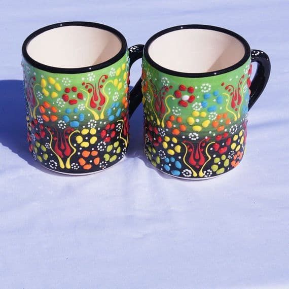 TURKISH MUGS, Colour: GREEN