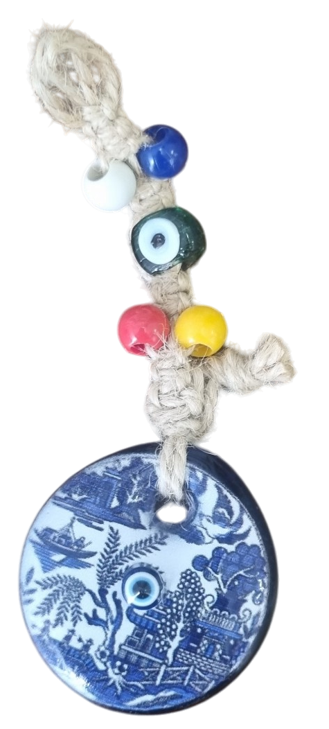 EVIL EYE HANGING MACARAME, Size: SMALL