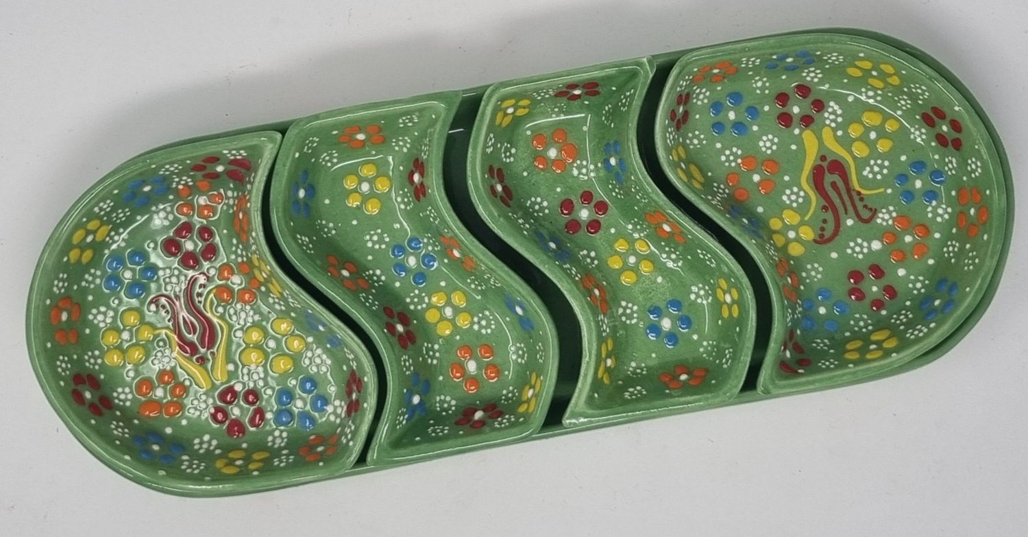 OVAL MEZE SET, Colour: GREEN