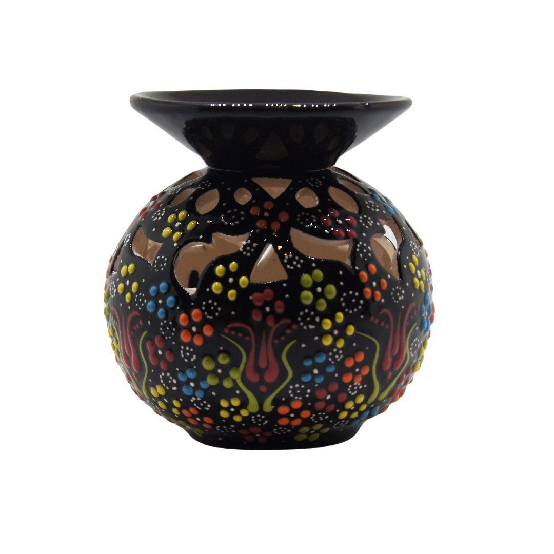 WAX BURNER - TURKISH CERAMIC, Colour: BLACK