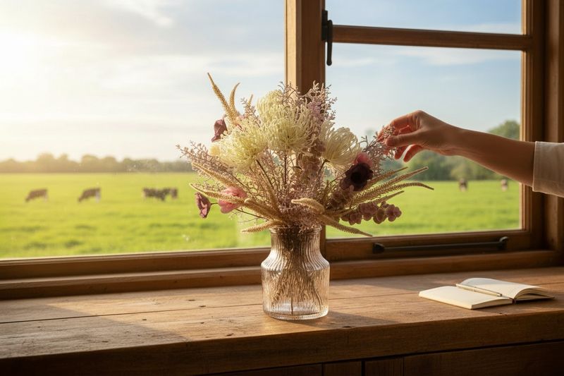 WHITE AND PINK FLOWER ARRANGEMENT IN TEXTURED VASE 51CM