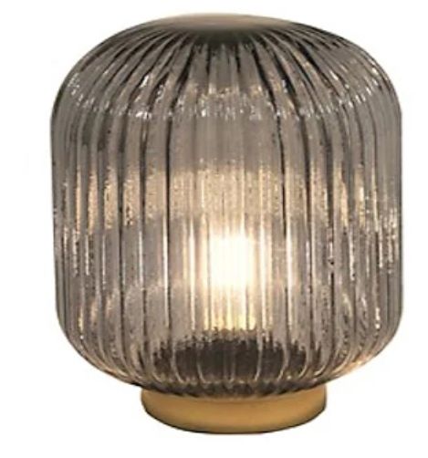 RIBBED GLASS BALL LAMP 19.5CM