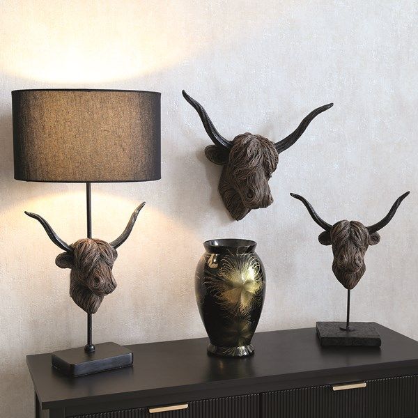 HIGHLAND COW LAMP 60CM