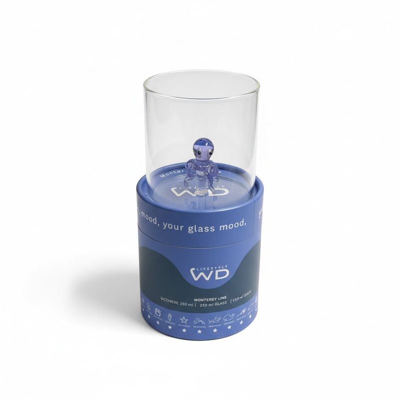 GLASS IN BOROSILICATE OCTOPUS DECORATION