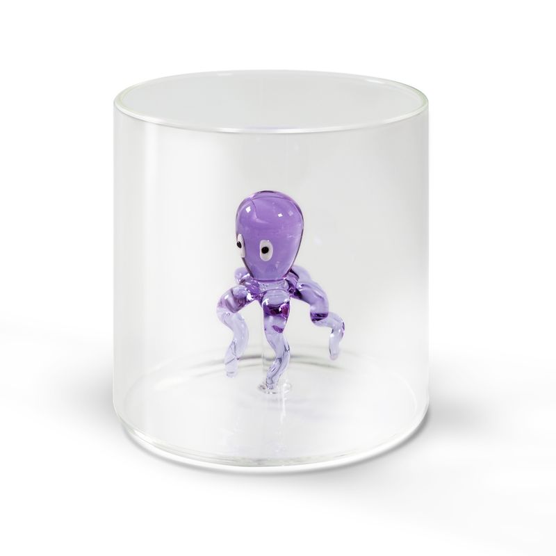 GLASS IN BOROSILICATE OCTOPUS DECORATION