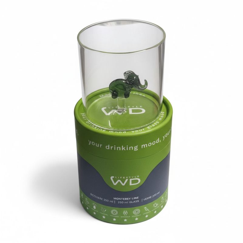 GLASS IN BOROSILICATE ELEPHANT DECORATION