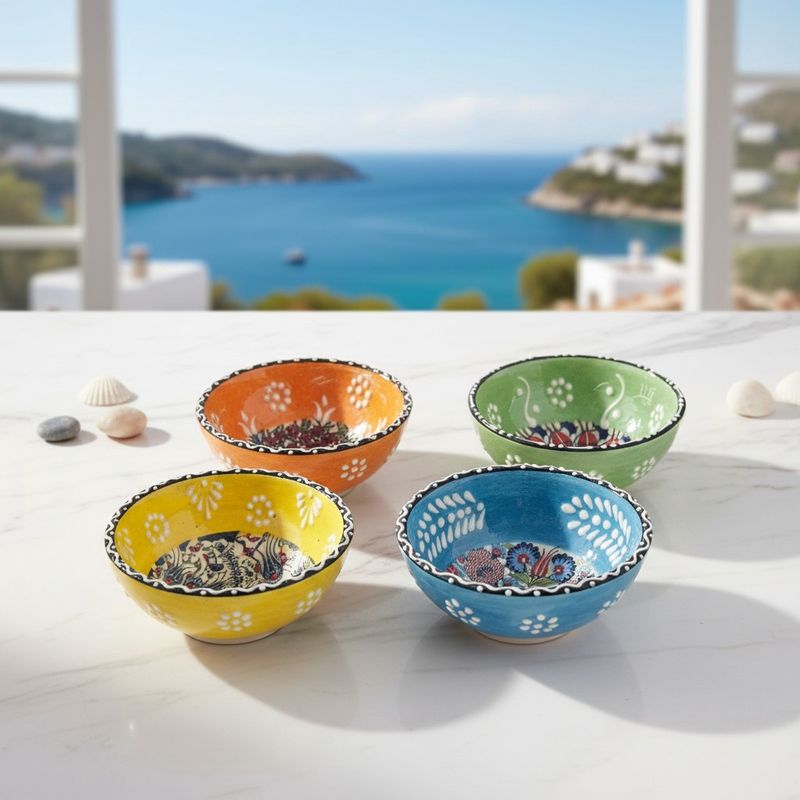 TURKISH 8CM PRINTED DESIGN BOWLS
