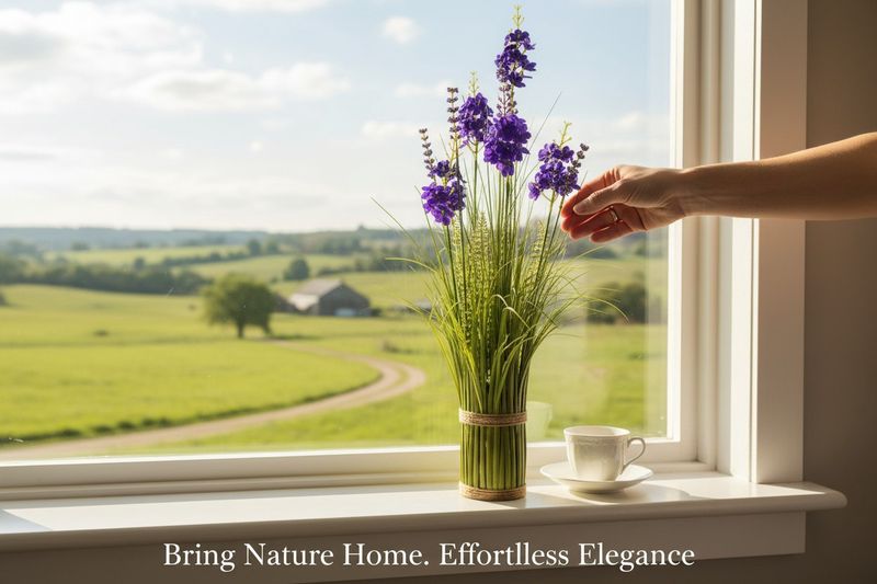 PURPLE LAVENDER GRASS BUNDLE 65CM