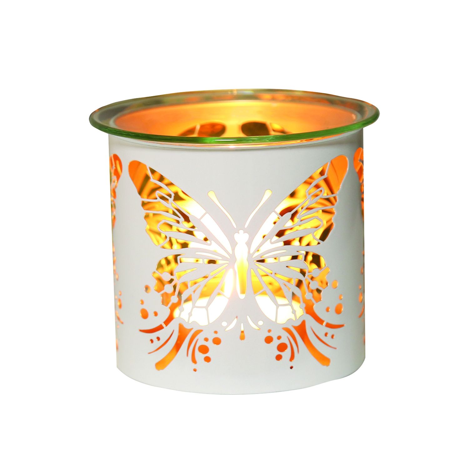 10.5CM WAX MELTER, CHARACTER: BUTTERFLY, Colour: WHITE