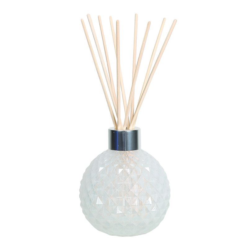 WHITE LUSTRE GLASS REED DIFFUSER RATTAN REEDS