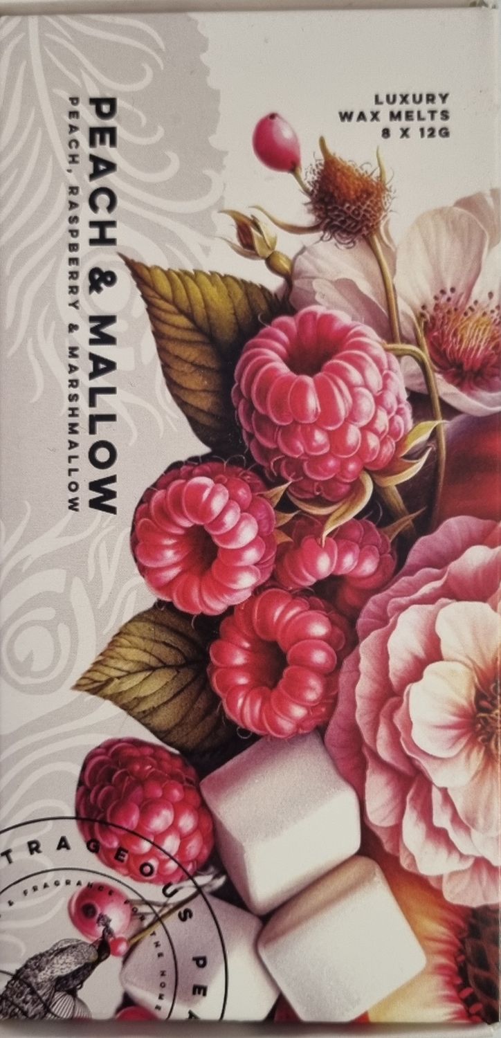 PEACH &amp; MALLOW WAX MELT X 8