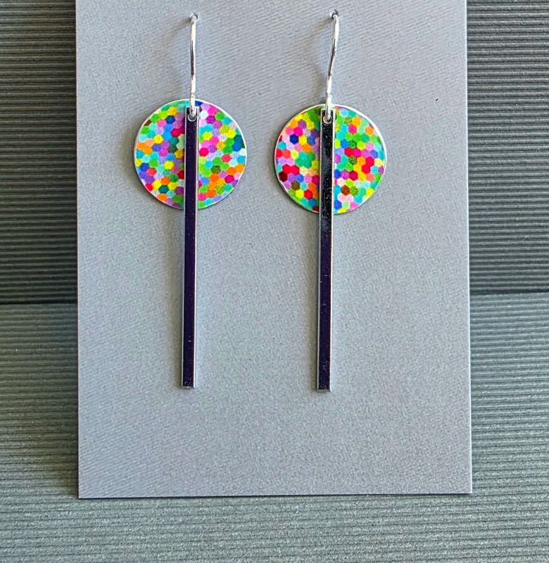 CIRCLE &amp; LONG EARRINGS