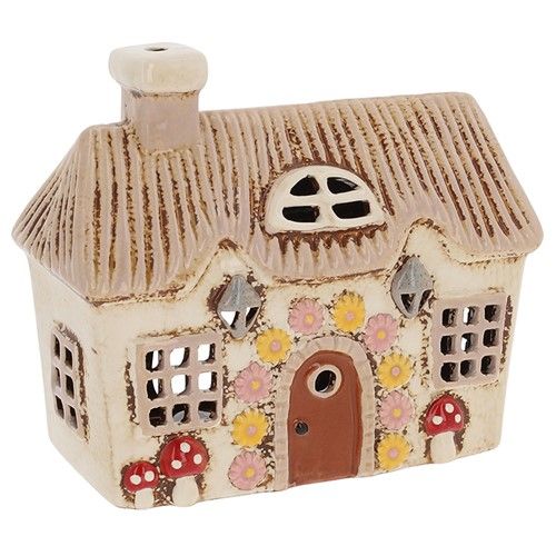 VILLAGE POTTERY DAISY COTTAGE THATCH TEALIGHT