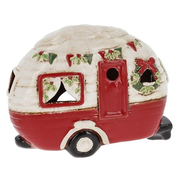 VILLAGE POTTERY XMAS CARAVAN TEALIGHT