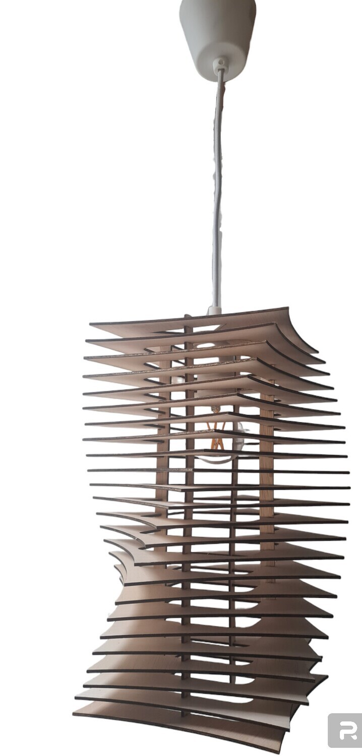 Furniture-art vierkant gedraaide lamp  30x30x45cm