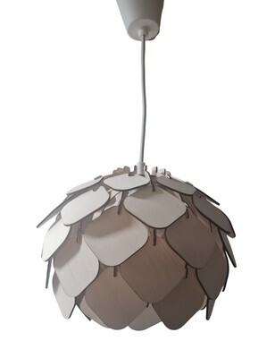 Scadinavische bol lamp met afgeronde bladeren 35x35x25 cm