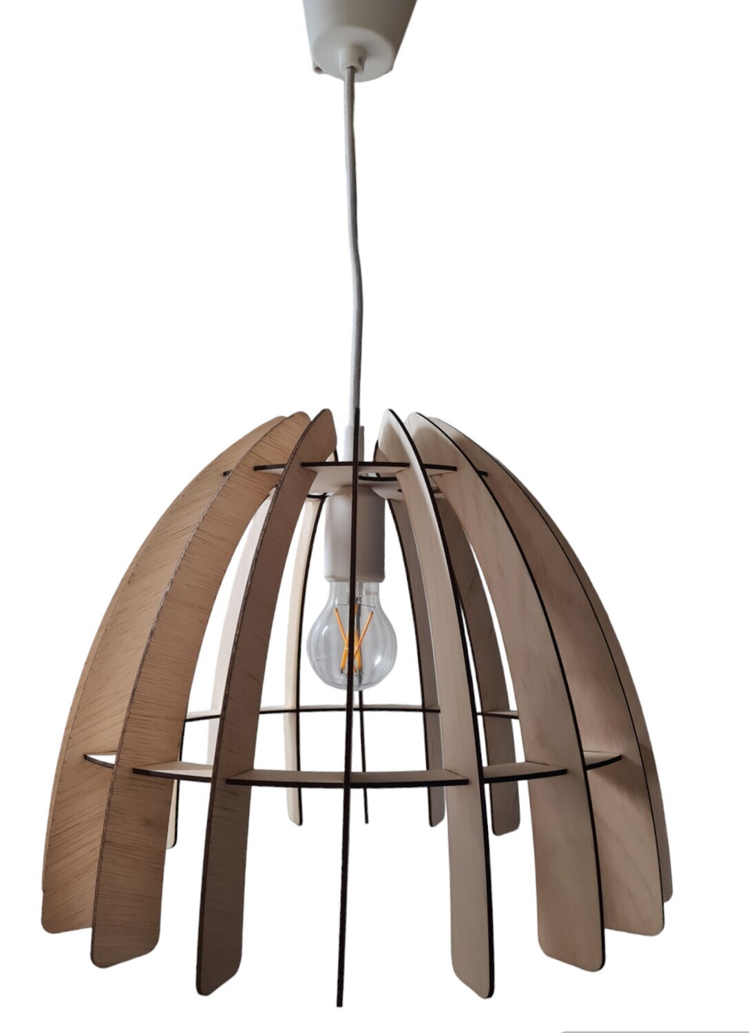 Furniture-art halve ronde bol lamp met 18 lamellen  40x40x32 cm
