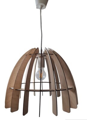 Furniture-art halve ronde bol lamp met 18 lamellen  40x40x32 cm