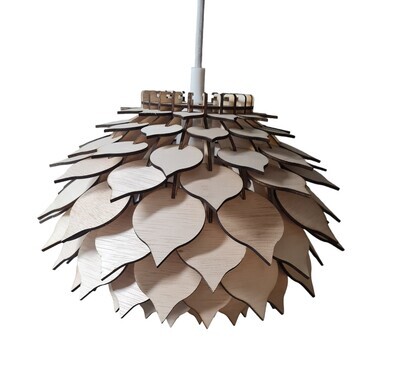 Furniture-art Scandinavische bol met een druppel blad  32x32x25cm